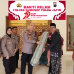 Sambut Hari Bhayangkara ke-79, Polres Sumenep Gelar Bakti Religi di Masjid Baitur Arham
