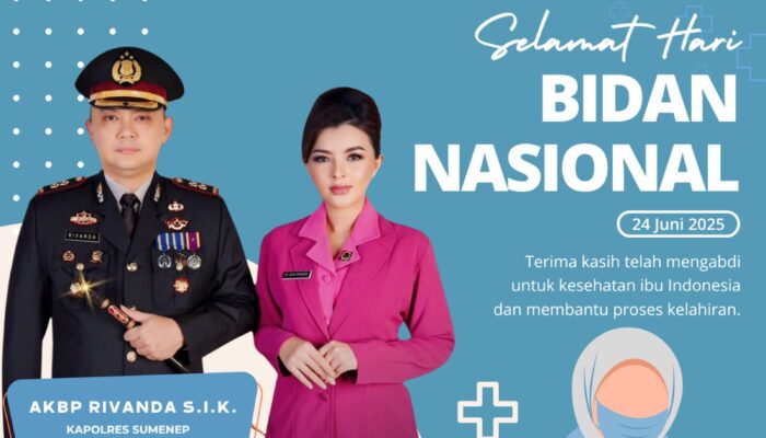 Kapolres Sumenep dan Bhayangkari Cabang Sumenep Ucapkan Selamat Hari Bidan Nasional 2025: Menguatkan Peran Bidan sebagai Garda Terdepan Kesehatan Ibu dan Anak
