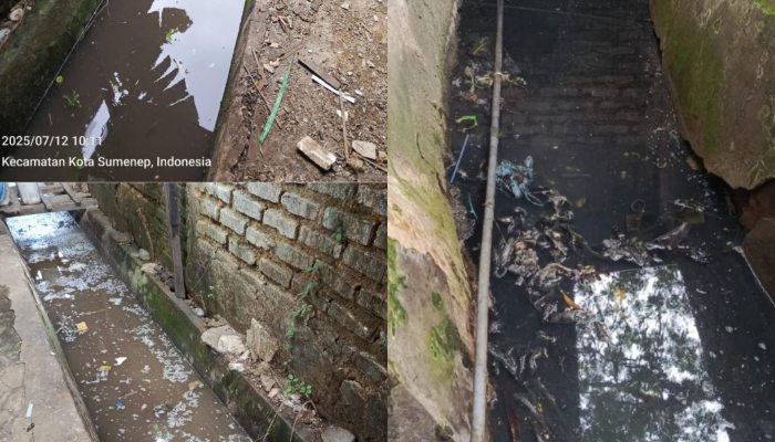 Potret Minimnya Kesadaran Terhadap Pembuangan Sampah Sembarangan di Selokan Pasar Anom (Foto:Klik Times). 