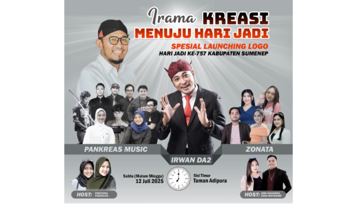 Pamflet Launching Logo Hari Jadi Kabupaten Sumenep ke 757 (Foto:Ist). 