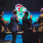 Detik-detik peluncuran resmi logo Harjad ke-757 Kabupaten Sumenep oleh Bupati Achmad Fauzi di panggung utama Taman Bunga, disaksikan ribuan warga. (Foto:Ist). 