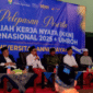 Pelepasan resmi peserta KKN Internasional Plus Umroh Universitas Annuqayah oleh jajaran pimpinan kampus dan perwakilan PT Travel An Namirah (Foto:Warits). 