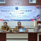 Kepala DKPP Sumenep, Chainur Rasyid, saat memaparkan fitur aplikasi E-Pindah dalam kegiatan sosialisasi di Ruang Pertemuan Sahabat Tani (Foto: Klik Times). 