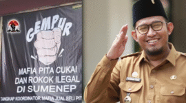 Kolase banner “Gempur Rokok Ilegal”, 