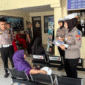 Satlantas Polres Sumenep bersama PT Jasa Raharja Gelar Kampanye Lalu Lintas di KB Samasat Setempat (Foto:Klik Times). 