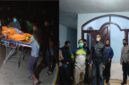 Petugas kepolisian saat melakukan olah TKP penemuan mayat di rumah kontrakan Desa Batuan, Sumenep. (Foto/Humas). 
