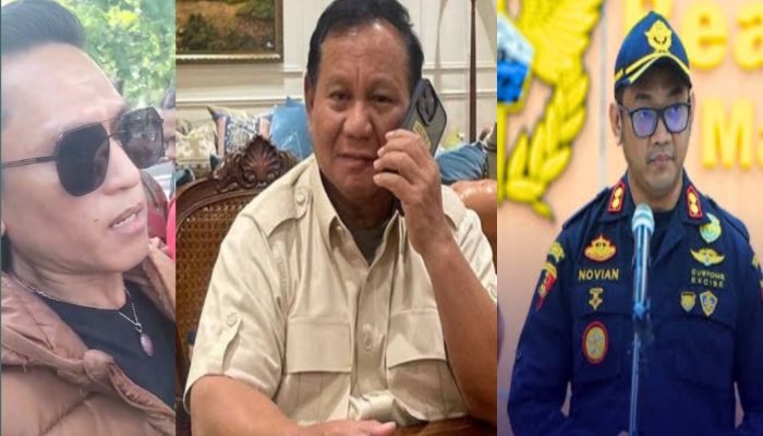 Ketua LSM BIDIK, Didik Haryanto, saat orasi di depan Kantor Bea Cukai Madura, Pamekasan, menegaskan siap melaporkan dugaan setoran gelap ke Presiden Prabowo Subianto (Foto/Kolase). 