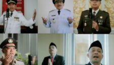 Forkopimda Sumenep bersama Bupati Achmad Fauzi saat peluncuran video klip Indonesia Raya. (Foto/Klik Times). 