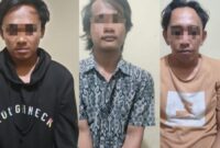 Tiga pelaku curat di Daramista. Foto/Klik Times. 