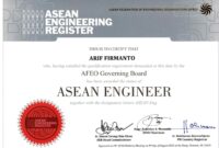 Sertifikat ASEAN Eng. Foto/Klik Times. 