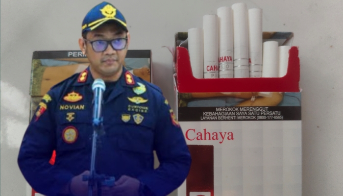 Aktivis GPR menuding Bea Cukai Madura tutup mata terhadap maraknya peredaran rokok ilegal di Madura. Foto/Klik Times. 