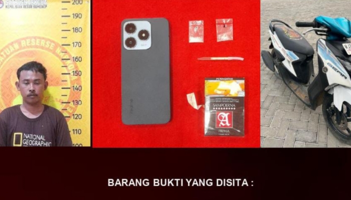 Satresnarkoba Polres Sumenep Ringkus Warga Gadu Timur Diduga Edarkan Sabu di Tengah Tegalan