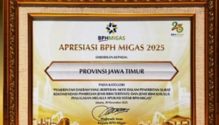 Jatim Raih Penghargaan BPH Migas, Khofifah Tegaskan Tata Kelola BBM Bersubsidi Tepat Sasaran