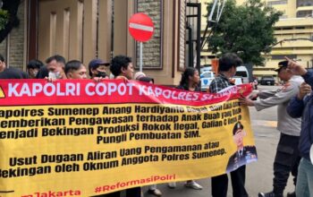 IKMM Jakarta Demo di Mabes Polri, Desak Copot Kapolres Anang Terkait Dugaan Bekingan Praktik Ilegal di Sumenep