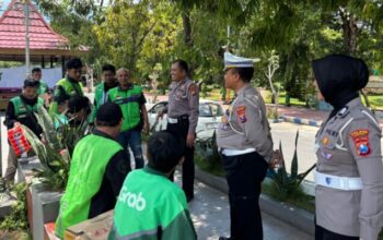 Satlantas Polres Sumenep Gelar Ojol Kamtibmas, Ingatkan Keselamatan Berkendara