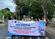 Satlantas Polres Sumenep Gandeng Jasa Raharja Gelar ‘Polantas Menyapa’, Ingatkan Keselamatan Berkendara