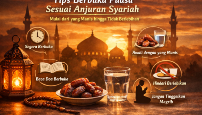 Tips Berbuka Puasa Sesuai Anjuran Syariah: Mulai dari yang Manis hingga Tidak Berlebihan