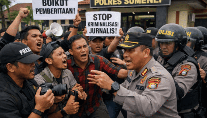 Ketegangan Pers dan Polisi di Sumenep Memanas, JSI Ancam Boikot Pemberitaan