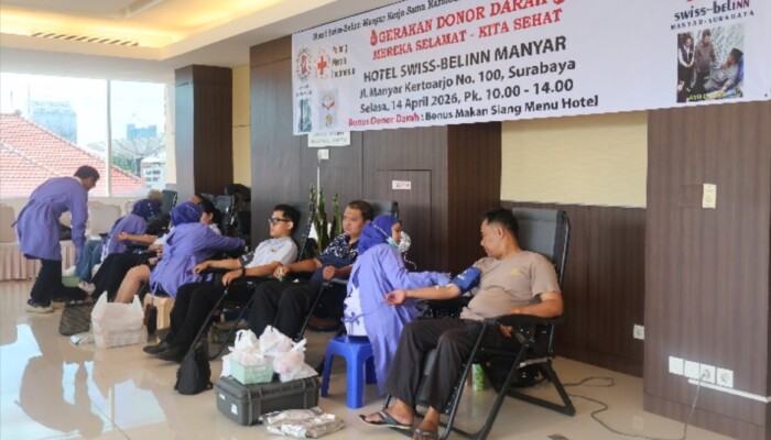 Swiss-Belinn Manyar Surabaya Gandeng PMI, Gelar Giat Donor Darah