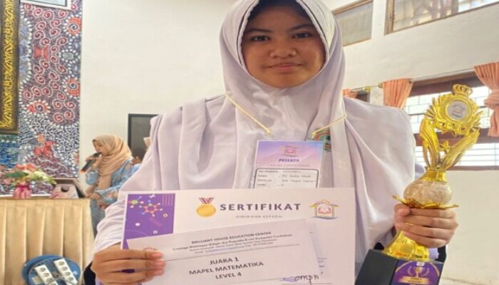 Az Syahra, Siswi SMP Integral Luqman Al-Hakim Juara 1 Kompetisi Matematika se-Madura