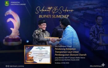 Bupati Sumenep Raih Penghargaan Transportasi Laut di East Java Maritime Awards 2026