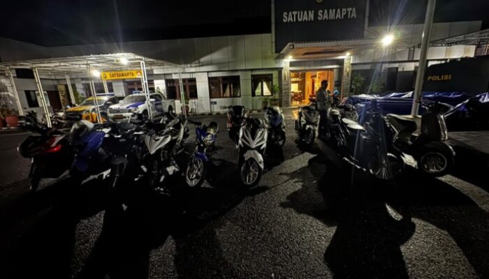Malam Takbiran Idul Adha, Tim Hunting Polres Pamekasan Sita 16 Motor Brong dan Modifikasi Drag