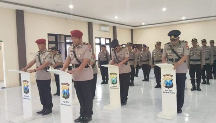 Mutasi Jabatan di Polres Bangkalan, Ini Daftar Pejabat yang Bergeser