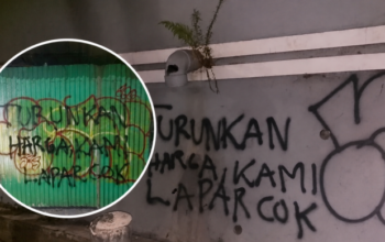 Viral! Grafiti ‘Turunkan Harga Kami Lapar Cok’ Muncul di Sejumlah Sudut Kota Malang