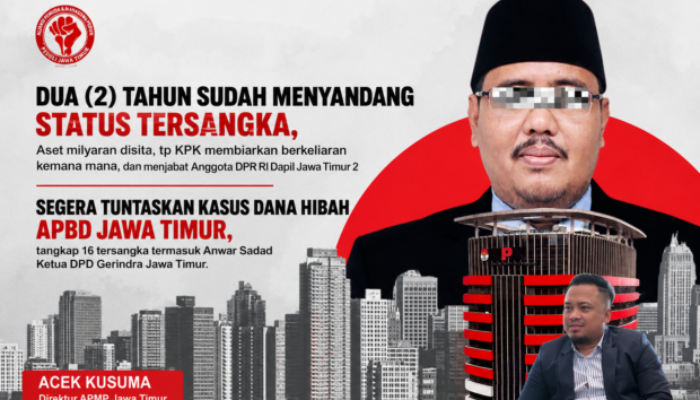 APMP Jatim Tagih Ketegasan KPK, Minta 16 Tersangka Kasus Dana Hibah Segera Diproses