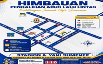 Polres Sumenep Siapkan Rekayasa Lalu Lintas Sambut Kedatangan Jamaah Haji di Stadion A. Yani