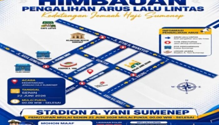 Polres Sumenep Siapkan Rekayasa Lalu Lintas Sambut Kedatangan Jamaah Haji di Stadion A. Yani