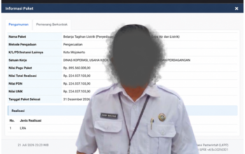 Kadis Diskop UKM Perindag Kota Mojokerto Pilih Bungkam Saat Dimintai Penjelasan Soal Anggaran Belanja Tagihan Listrik Rp895,5 Juta