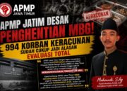 APMP Jatim Desak Penghentian MBG, Sebut 994 Korban Keracunan Cukup Jadi Dasar Evaluasi Total