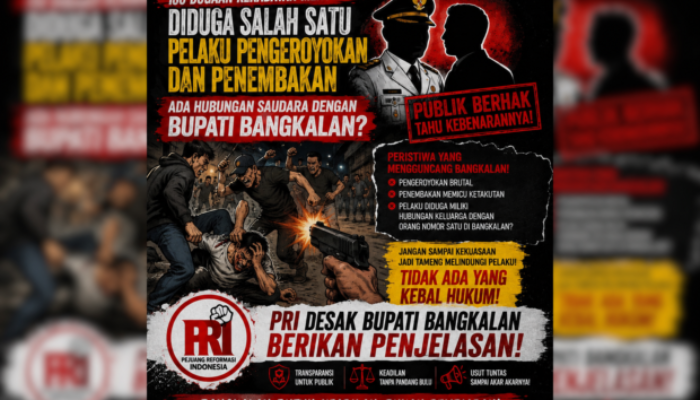 Viral Isu Kekerabatan Terduga Pelaku Penembakan Arosbaya, PRI Desak Bupati Bangkalan Buka Suara