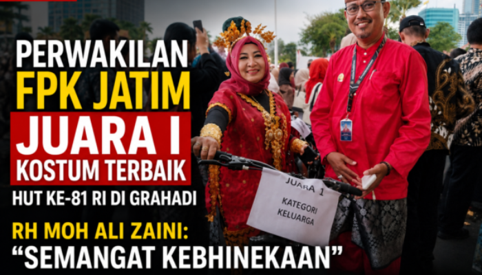 Perwakilan FPK Jatim Juara I Kostum HUT ke-81 RI, RH Moh Ali Zaini: Semangat Kebhinekaan