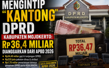Mengintip “Kantong” DPRD Kabupaten Mojokerto: Rp36,4 Miliar Dianggarkan dari APBD 2026
