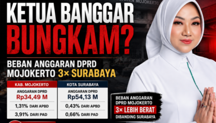 Ketua Banggar Bungkam? Beban Anggaran DPRD Mojokerto Tiga Kali Surabaya