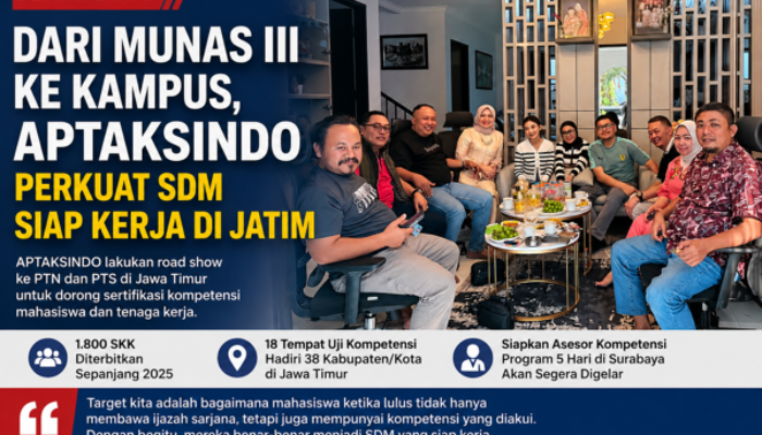 Dari Munas III ke Kampus, APTAKSINDO Perkuat SDM Siap Kerja di Jawa timur