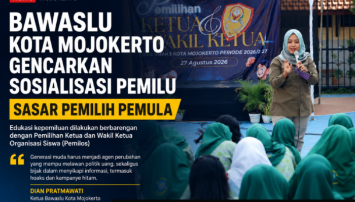Bawaslu Kota Mojokerto Gencarkan Edukasi Pemilu, Sasar Pemilih Pemula