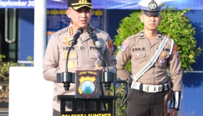 Kapolresta Sumenep Pimpin Apel HUT Lalu Lintas Bhayangkara Ke-71
