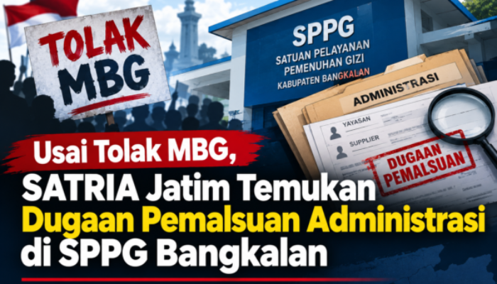 Usai Tolak MBG, SATRIA Jatim Temukan Dugaan Pemalsuan Administrasi di SPPG Bangkalan
