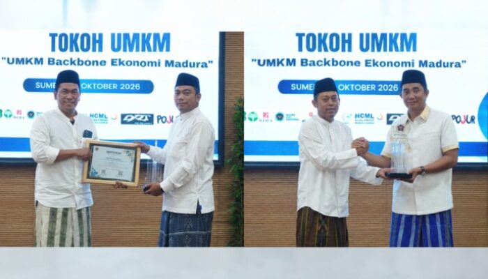 PWI Sumenep Anugerahi Ahmad Fawaid dan Haji Udik sebagai Tokoh UMKM